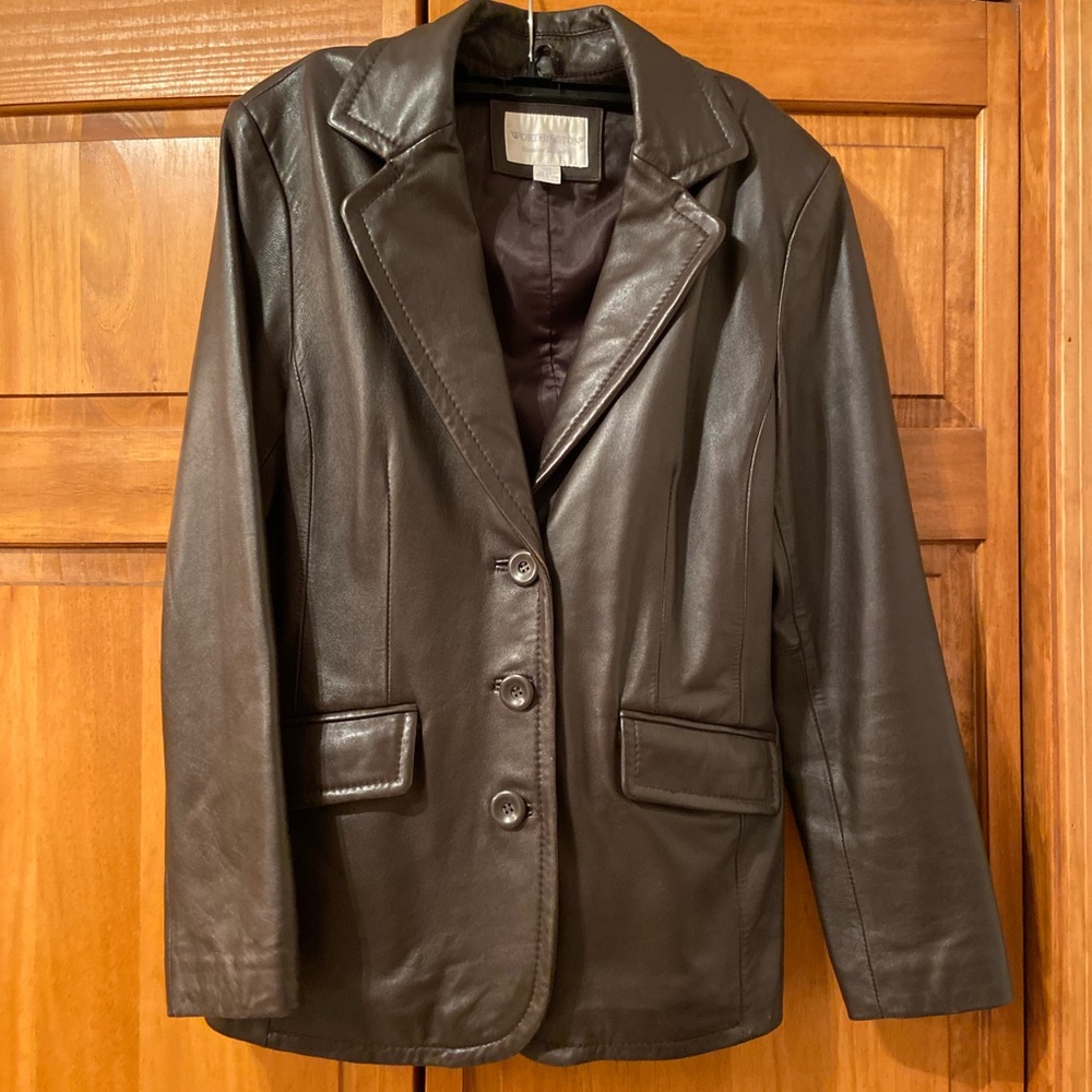 Brown Worthington leather jacket. Size small